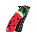 Kansept Mini Korvid 1.45" Stonewashed 154CM Jade G10 with Watermelon Print Red T3030C1
