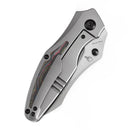 Kansept Baba Yaga 3.06" CPM 20CV Bead Blasted Titanium + 80S Camo Carbon Inlay Yellow, Blue K1074A4