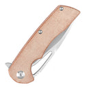 Kansept Kryo 3.58" Stonewashed 12C28N Brown Micarta T1001M4