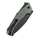 Kansept Hellx 3.6" D2 Green Micarta T1008F1