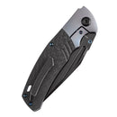 Kansept Hinterland 3.58" CPM S35VN Blue Anodized Titanium + Twill Carbon Fiber Inlay Blue Black K1057A1