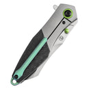 Kansept Mistaken 3.15" Satin CPM 20CV Titanium + Twill Carbon Fiber Black Plain  K1053A2