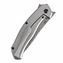 Kansept HAVÃƒËœRN 3.48" Damascus Titanium+Arctic Storm Fat Carbon Inlay Black and white K1069A3