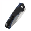 Kansept Hellx T1008A1 – Stonewashed D2 Blade, Black G10 Handle, Tactical Utility Pocket Knife