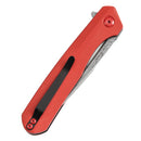 Kansept Qilin 3.43" Damascus Red G10 K1047A1