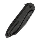 Kansept Kosame Button Lock T1093F5 – 3.37" 154CM Blade, Blackwash Titanium with Black & Red G-Mascus Inlay, by Ei Spade Design