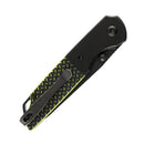 Kansept Warrior T1005S2 – Black TiCN/Stonewashed Drop Point D2 Blade, Black & Green G10 Handle, Kim Ning Design
