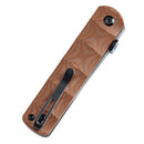 Kansept BTF 3.24" Damascus Brown Micarta K1064A4