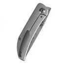 Kansept Tarkin 3.42" Damascus Bead Blasted Titanium with Holes Gray K1078A5