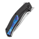 Kansept HAVÃƒËœRN 3.48" CPM S35VN Blackwash Titanium + Timascus Inlay + Timascus Clip Black purple K1069A5
