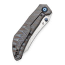 Kansept Tipper 3.38" Damascus Titanium with Tiger Stripe Finish Grey K1079A4