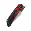 Kansept  Fenrir 3.48" Black and Red G10 + Black TiCn Coated Titanium K1034A2