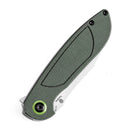 Kansept Prometheus 3.29" Stonewashed 14C28N Green Micarta T1040A2
