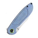 Kansept Prometheus 3.29" Stonewashed 14C28N Blue Micarta T1040A3