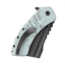 Kansept XL Korvid 3.55" 154CM Jade G10 with Parent and Child Hands T1030B5