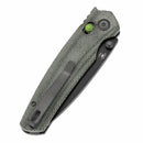 Tenable Raven T2109V5 – 3.14" Blackwashed 14C28N Drop Point Blade, Green Micarta Handle, Crossbar Lock – Designed by Black Bird Blades