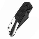 Tenable Fenrir T1034S2 – 3.45" Blackwash 14C28N Blade, Black Aluminum (Frag) + Plain Aluminum Handle