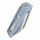 Tenable Rafe L T1048A3 – 3.19" Stonewashed 14C28N Blade, Blue Micarta Handle with Liner Lock