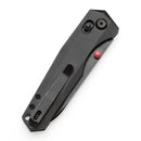 Tenable Beaver T1105V5 – 3.44" Blackwash Nitro-V Drop Point Blade, Black Anodized Aluminum Handle with Crossbar Lock