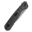 Kansept Qilin 3.43" Damascus Black Rose Carbon Fiber Handles - K1047A2