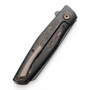 Kansept Cru 3.46" CPM-S35VN Black TiCn Coated Blackwash Titanium & Copper Carbon Fiber-K1092A1