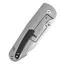 Kansept Superhawk 3.89'' CPM-S35VN Stonewashed Titanium & Brown Micarta-K1084B1