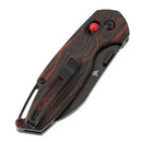 Tenable Model 6 T1022V7 – 3.1" Blackwash 14C28N Sheepsfoot Blade, Red & Black G-mascus Handle, Crossbar Lock – Designed by Nick Swan