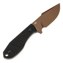 Tenable Tiny Dancer G014A1 – 3.17" Rose Gold Coated D2 Drop Point Blade, Black G10 Handle, Fixed Blade EDC Knife