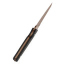 Tenable Parr G011B2 – 3.12" Rose Gold Coated 14C28N Reverse Tanto Blade, Black G10 Handle, Kydex Sheath – Designed by Jonathan Styles