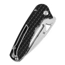Tenable Bömbur T1054A1 – 3.53" Stonewashed D2 Blade, Black G10 Handle with Frag Pattern and Liner Lock