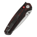 Tenable Raven T2109V3 – 3.14" Stonewashed 14C28N Drop Point Blade, Red & Black G-mascus Handle, Crossbar Lock – Designed by Black Bird Blades