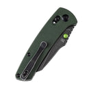 Kansept Main Street 3.36" Black Stonewashed 154CM Green Micarta T1015V6