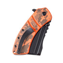 Kansept XL Korvid 3.55" 154CM Orange and Camouflage G10 T1030B3
