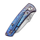 Kansept Little Main Street 2.26" Stonewashed CPM-S35VN Lightning Strike Anodized Titanium Blue, PurpleK2015A5
