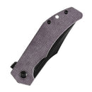 Tenable Orion B1089C1 – 3.07" Blackwash Nitro-V Clip Point Folding Knife, Purple Micarta Handle, Liner Lock, JB Stout Design