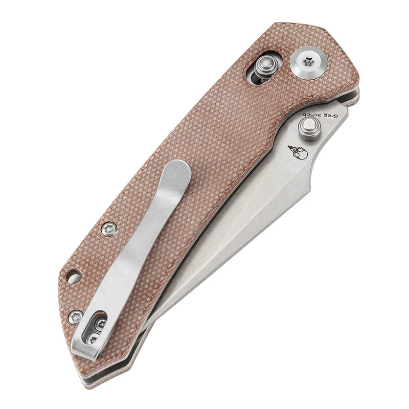Tenable Fenrir T1034V2 – Brown Micarta, 3.48" Stonewashed Nitro-V Blade, Sparrow Knife Co. Design