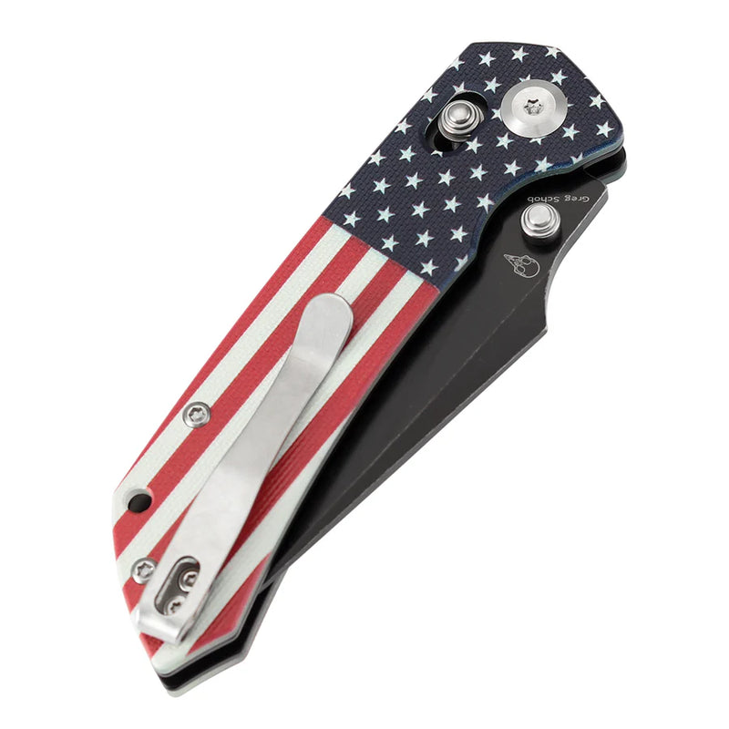 Tenable Fenrir T1034V9 – Jade G10 American Flag Handle, 3.48" Blackwashed Nitro-V Blade, Sparrow Knife Co. Design
