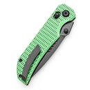 Tenable Eaglestrike T1095V3 – 3.73" Stonewashed Nitro-V Drop Point Blade, Green Anodized Aluminum Handle with Diamond Pattern