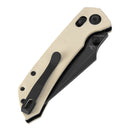 Tenable Fenrir T1034V11 – Ivory White G10, 3.48" Blackwashed Nitro-V Blade, Sparrow Knife Co. Design