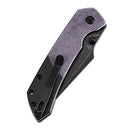 Tenable Fenrir T1034S5 – 3.45" Blackwash 14C28N Blade, Purple Micarta + Blackwash Aluminum Handle