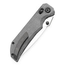 Tenable Eaglestrike T1095V1 – 3.73" Satin Nitro-V Drop Point Blade, Black Micarta Handle with Crossbar Lock