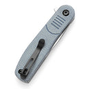 Tenable Einar T2072A2 – 3.13" Stonewashed Nitro-V Drop Point Blade, Blue Micarta Handle