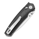 Tenable Raven T2109V1 – 3.14" Stonewashed 14C28N Drop Point Blade, Twill Carbon Fiber Laminate over G10 Handle, Crossbar Lock – Designed by Black Bird Blades