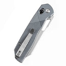 Tenable Shard 3.47" Stonewashed 14C28N Gray Aluminum with Diamond Pattern T1006V4