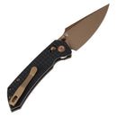 Tenable Fenrir T1034V8 – Black G10 Frag Pattern, 3.48" Rose Gold Nitro-V Blade, Sparrow Knife Co. Design
