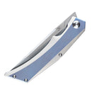 Kansept Naska K1035T3 – 3.75" Satin CPM-S35VN Tanto Blade, Blue & Silver Anodized Titanium Handle, Frame Lock – APK Designs