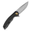 Kansept Accipiter 3.50" Damascus Titanium+Copper Carbon Fiber Color K1007E4