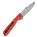 Kansept Qilin 3.43" Damascus Red G10 K1047A1