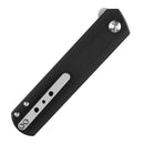 Kansept Foosa T2020T10 – Slip Joint/Flipper Knife, 3.06" 154CM Blade, Black G10 Handle, Rolf Helbig Design