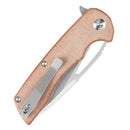 Kansept Kryo 3.58" Stonewashed 12C28N Brown Micarta T1001M4